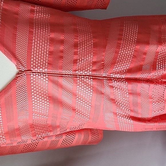 Signature by Sangria Fit and Flare Coral Color Illusion Dress - Picture 4 of 12
